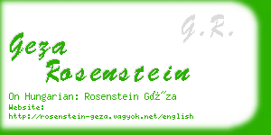geza rosenstein business card